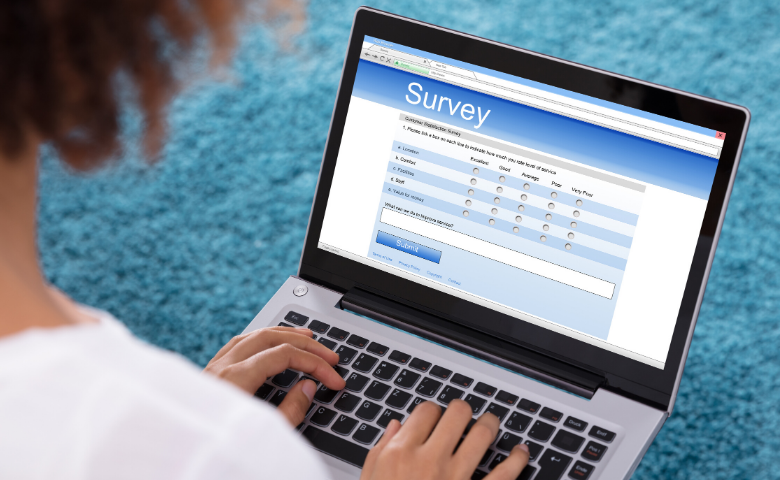 fill out surveys